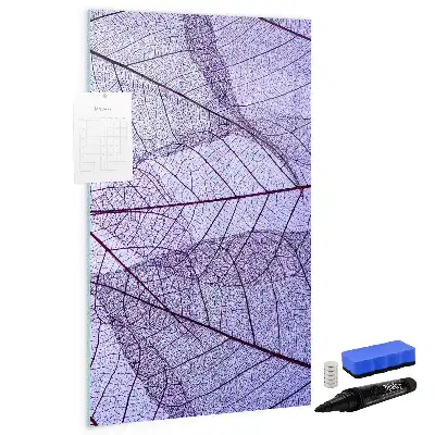 Magnetisk whiteboard med bladstruktur