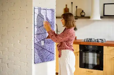Magnetisk whiteboard med bladstruktur