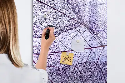 Magnetisk whiteboard med bladstruktur