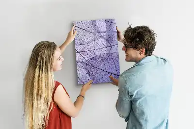 Magnetisk whiteboard med bladstruktur