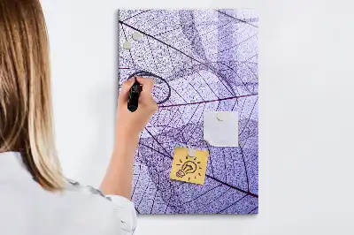 Magnetisk whiteboard med bladstruktur
