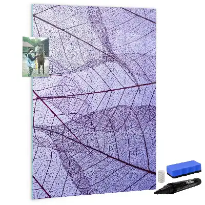 Magnetisk whiteboard med bladstruktur