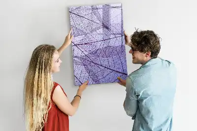 Magnetisk whiteboard med bladstruktur