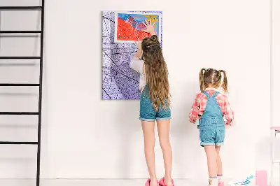Magnetisk whiteboard med bladstruktur