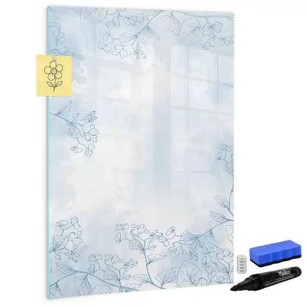 Blomsterskitse magnetisk tørresletteboard