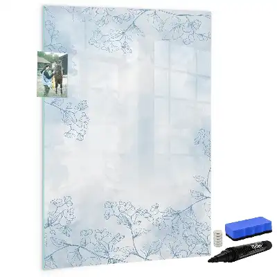 Blomsterskitse magnetisk tørresletteboard