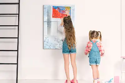 Blomsterskitse magnetisk tørresletteboard