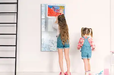 Blomsterskitse magnetisk tørresletteboard