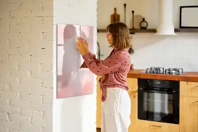 Magnetisk tørresletteavle i lyserød marmor