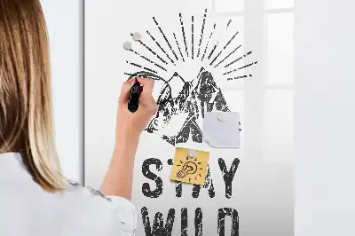 Magnetisk whiteboard med motiv af vilde bjerge