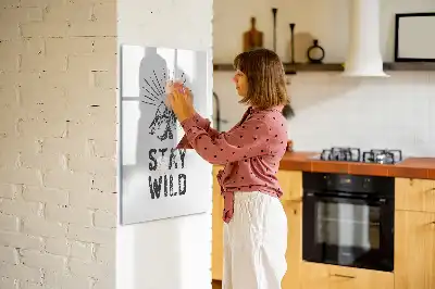 Magnetisk whiteboard med motiv af vilde bjerge