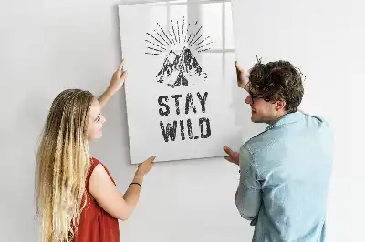 Magnetisk whiteboard med motiv af vilde bjerge