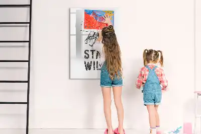 Magnetisk whiteboard med motiv af vilde bjerge