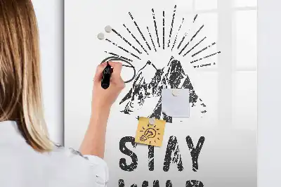 Magnetisk whiteboard med motiv af vilde bjerge