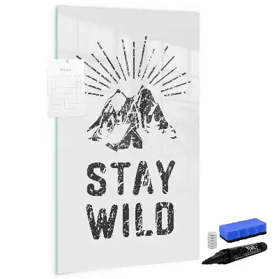 Magnetisk whiteboard med motiv af vilde bjerge