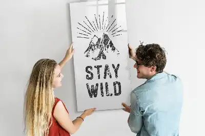 Magnetisk whiteboard med motiv af vilde bjerge