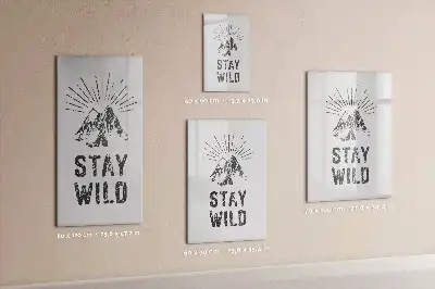 Magnetisk whiteboard med motiv af vilde bjerge