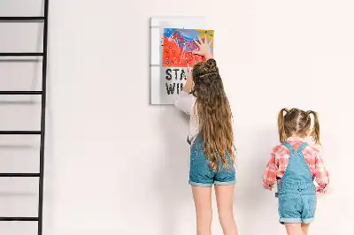 Magnetisk whiteboard med motiv af vilde bjerge