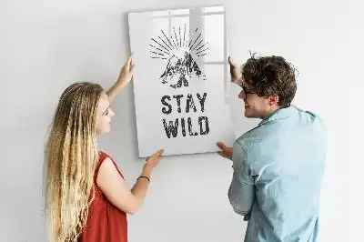 Magnetisk whiteboard med motiv af vilde bjerge