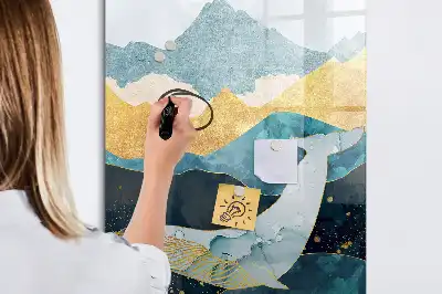 Magnetisk whiteboard i marmordesign