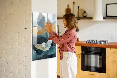 Magnetisk whiteboard i marmordesign