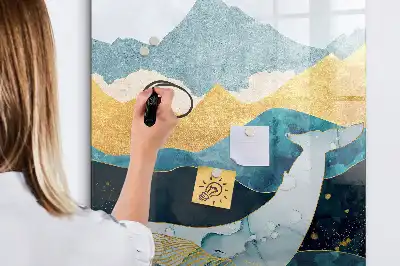 Magnetisk whiteboard i marmordesign