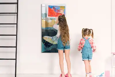 Magnetisk whiteboard i marmordesign