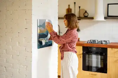 Magnetisk whiteboard i marmordesign