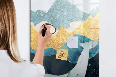 Magnetisk whiteboard i marmordesign