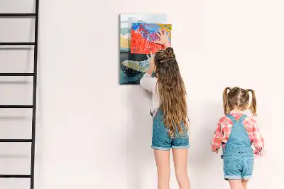 Magnetisk whiteboard i marmordesign