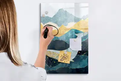 Magnetisk whiteboard i marmordesign