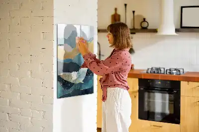 Magnetisk whiteboard i marmordesign