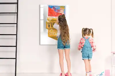 Magnetisk whiteboard med teksten Kun gode vibrationer