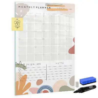 Magnetisk månedsplanner tørreslette tavle