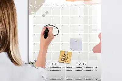 Magnetisk månedsplanner tørreslette tavle