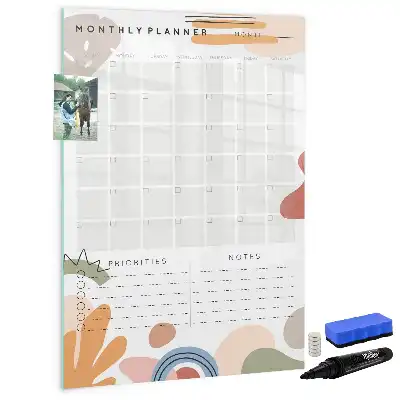 Magnetisk månedsplanner tørreslette tavle