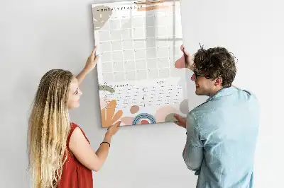 Magnetisk månedsplanner tørreslette tavle