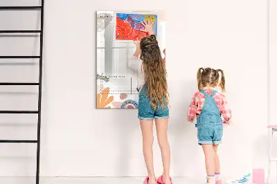 Magnetisk månedsplanner tørreslette tavle