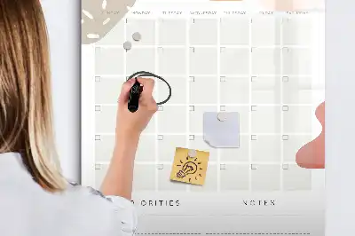 Magnetisk månedsplanner tørreslette tavle
