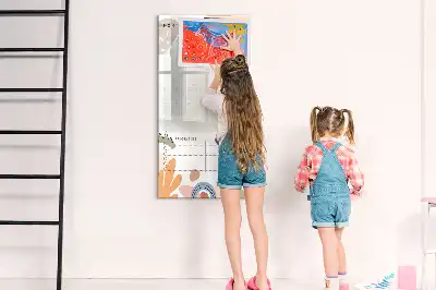 Magnetisk månedsplanner tørreslette tavle