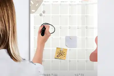 Magnetisk månedsplanner tørreslette tavle