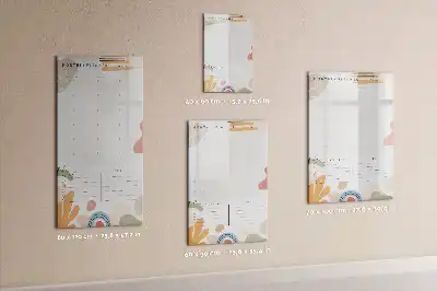 Magnetisk månedsplanner tørreslette tavle