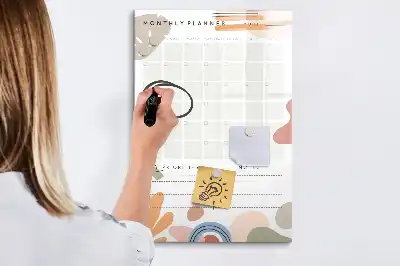Magnetisk månedsplanner tørreslette tavle