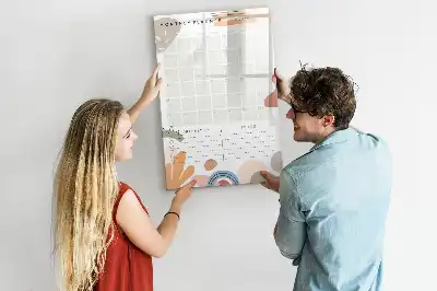 Magnetisk månedsplanner tørreslette tavle