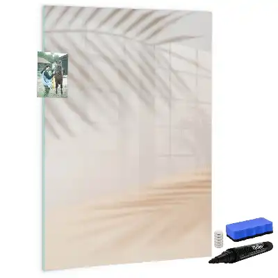 Magnetisk whiteboard med motiv af palmebladsskygge