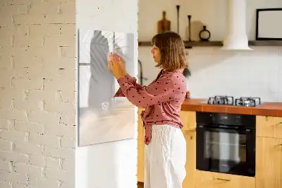 Magnetisk whiteboard med motiv af palmebladsskygge