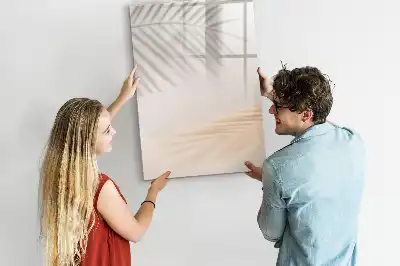 Magnetisk whiteboard med motiv af palmebladsskygge