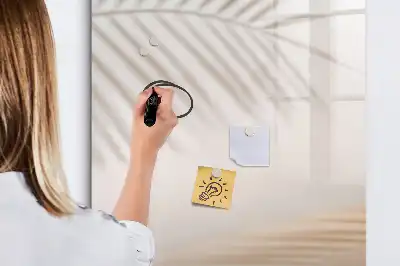 Magnetisk whiteboard med motiv af palmebladsskygge