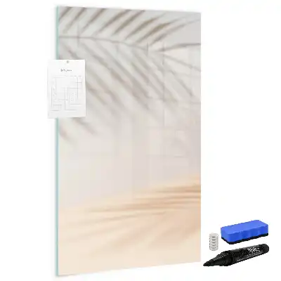 Magnetisk whiteboard med motiv af palmebladsskygge