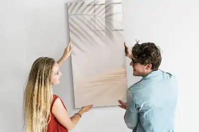 Magnetisk whiteboard med motiv af palmebladsskygge